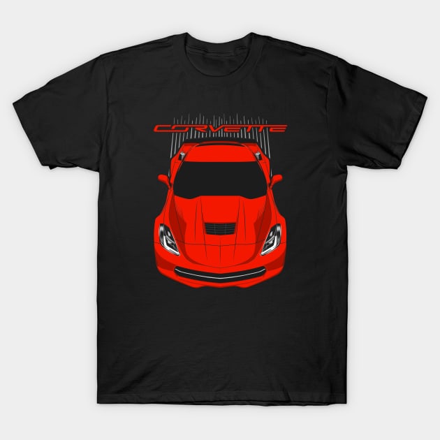 Corvette C7 - Red T-Shirt by V8social